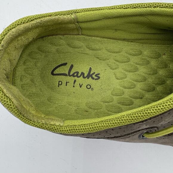 Clarks Privo Comfort Sneakers‎ Womens Size 6 Gray Green Trim Slip On Outdoor - Picture 2 of 10